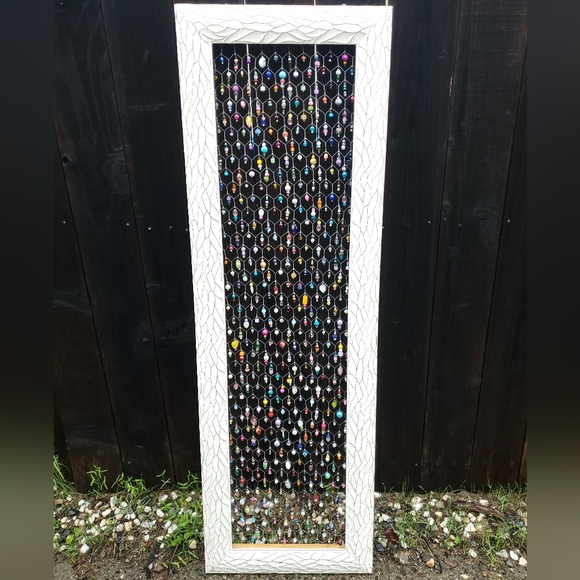 BOHO CHICKEN WIRE BEADED FRAME/WALL DECOR - Picture 8 of 10